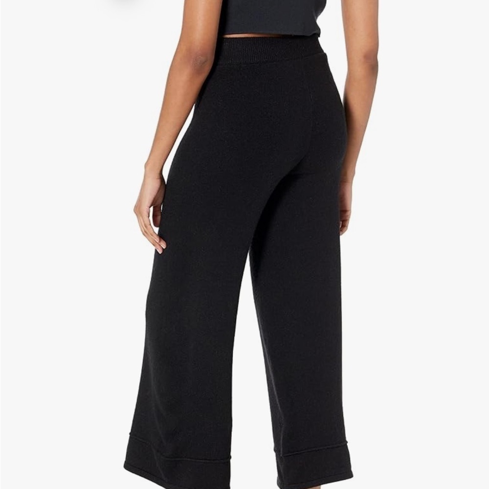 The Drop Bernadette Pull-on Loose-fit Cropped Sweater Pants Black Sz 2X Women - Picture 2 of 6
